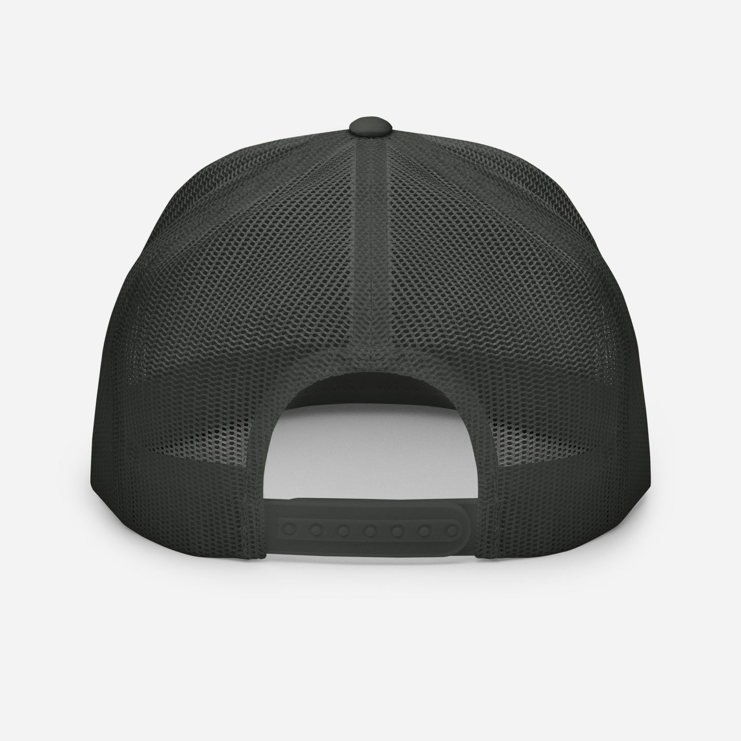 Schwarze Trucker-Cap IM NOT WEIRD mit grauem Schirmunterseite und Snapverschluss