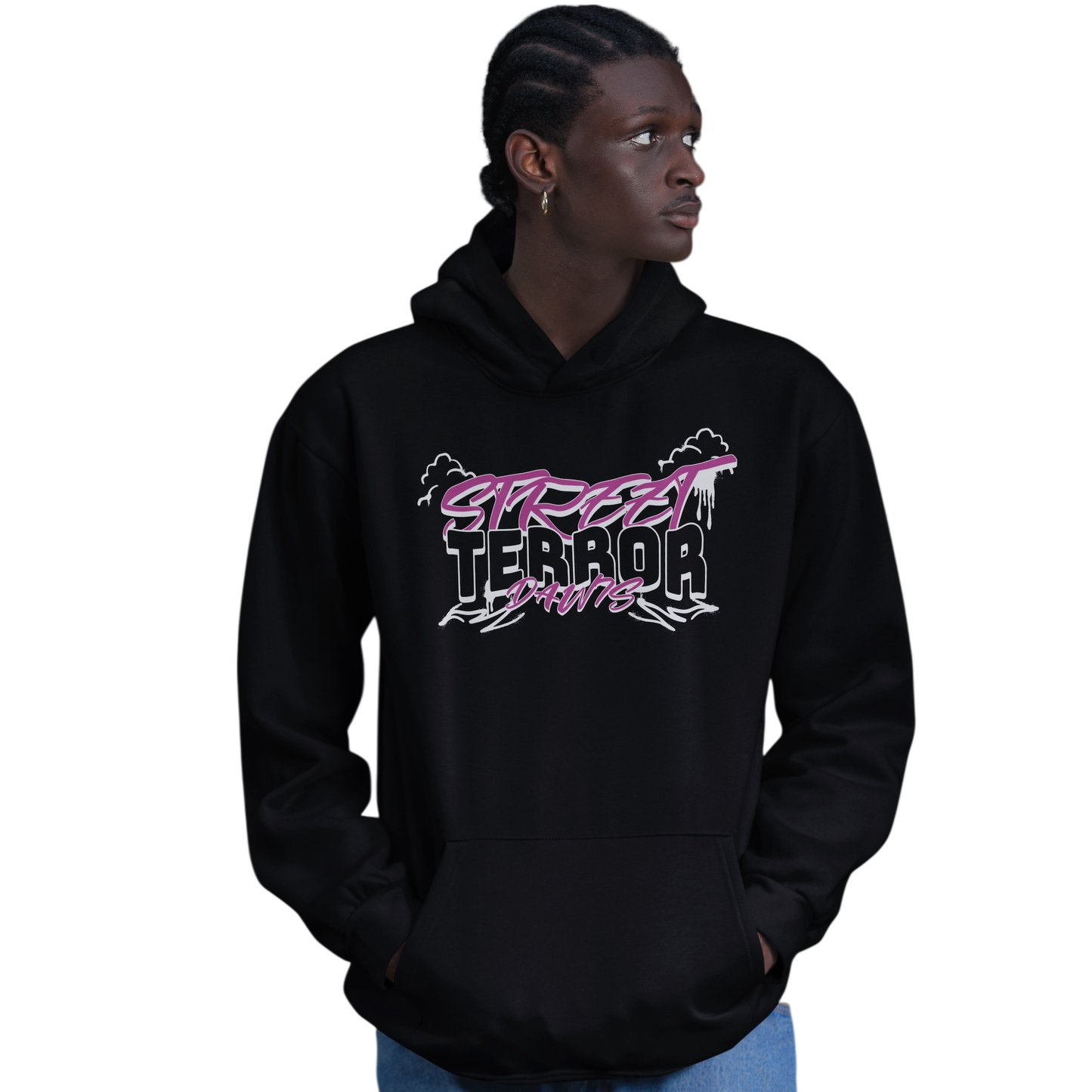 Oversize Street Terror T-Shirt mit Back- und Frontprint aus 100% Baumwolle