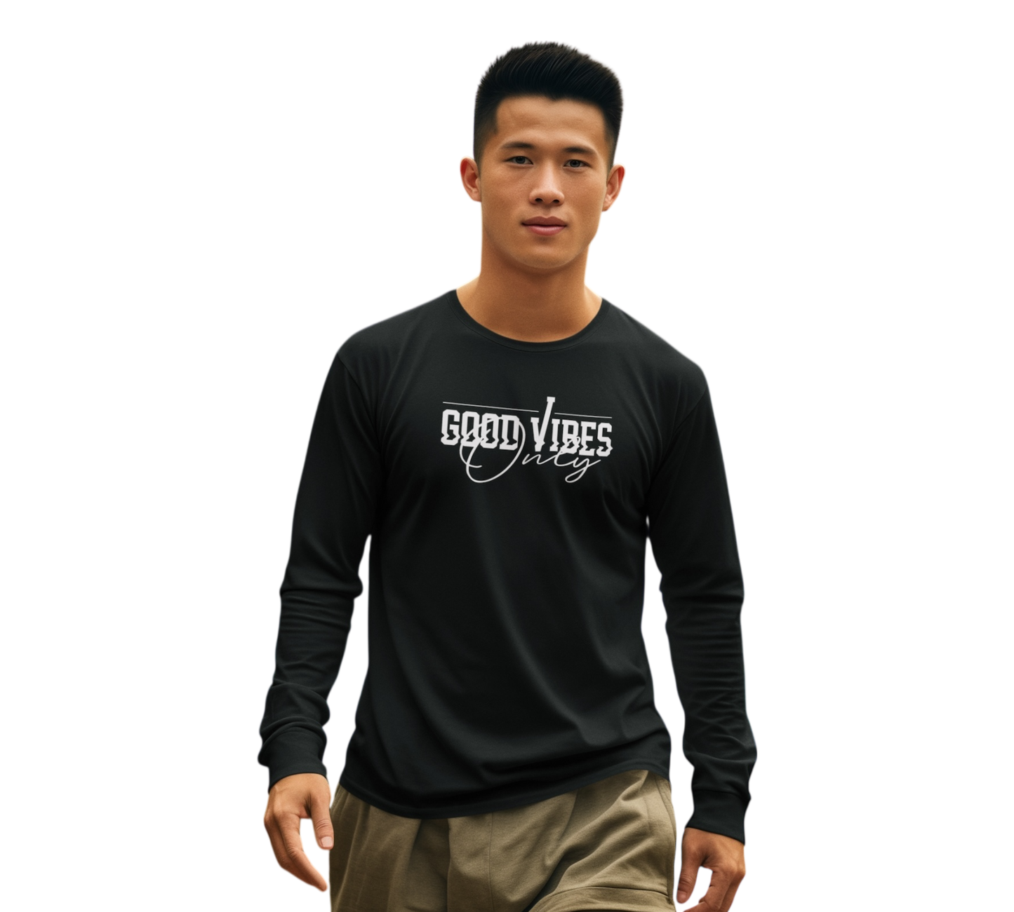 T-Shirt mit Fake Smile Front- und Backprint aus 100 % Baumwolle, klassischer Passform, reaktivgefärbt für langanhaltende Farbe