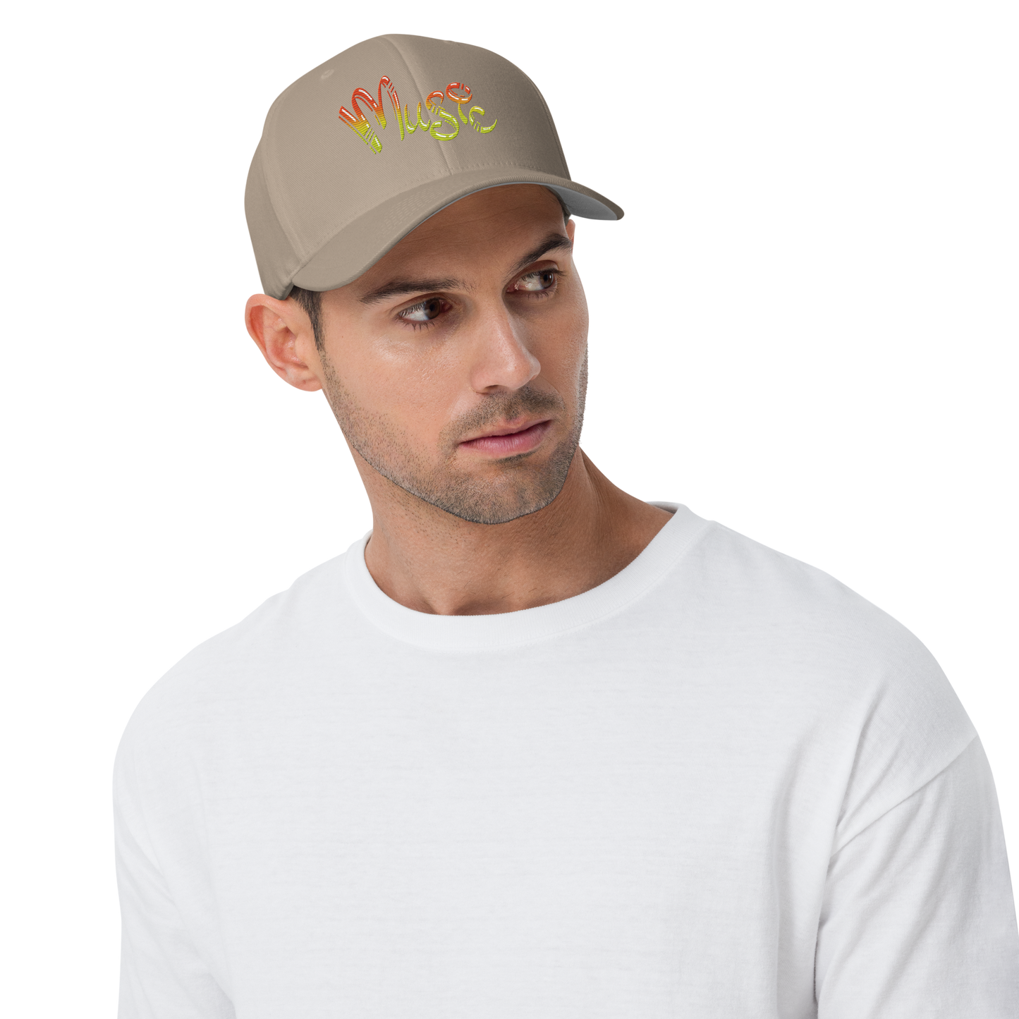 Strukturierte Cord-Cap mit Stretch-Band und Silber-Unterseite des Schirms, in zwei Größen erhältlich