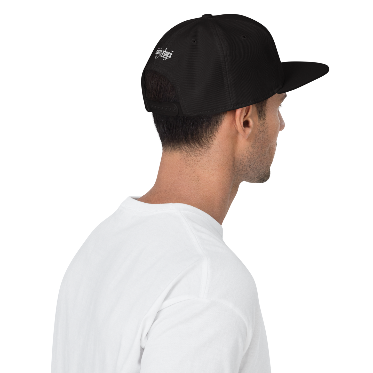 Schwarze Snapback-Cap Strange mit grauem Schirm und Logo-Stick, Einheitsgröße, 85% Acryl, 15% Wolle