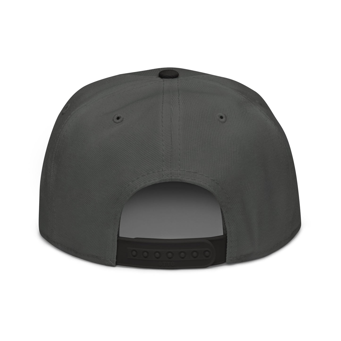 Snapback-Cap aus Acryl und Wolle mit grauem Schirm und Logo-Stick, One Size, verstellbar mit Snapverschluss
