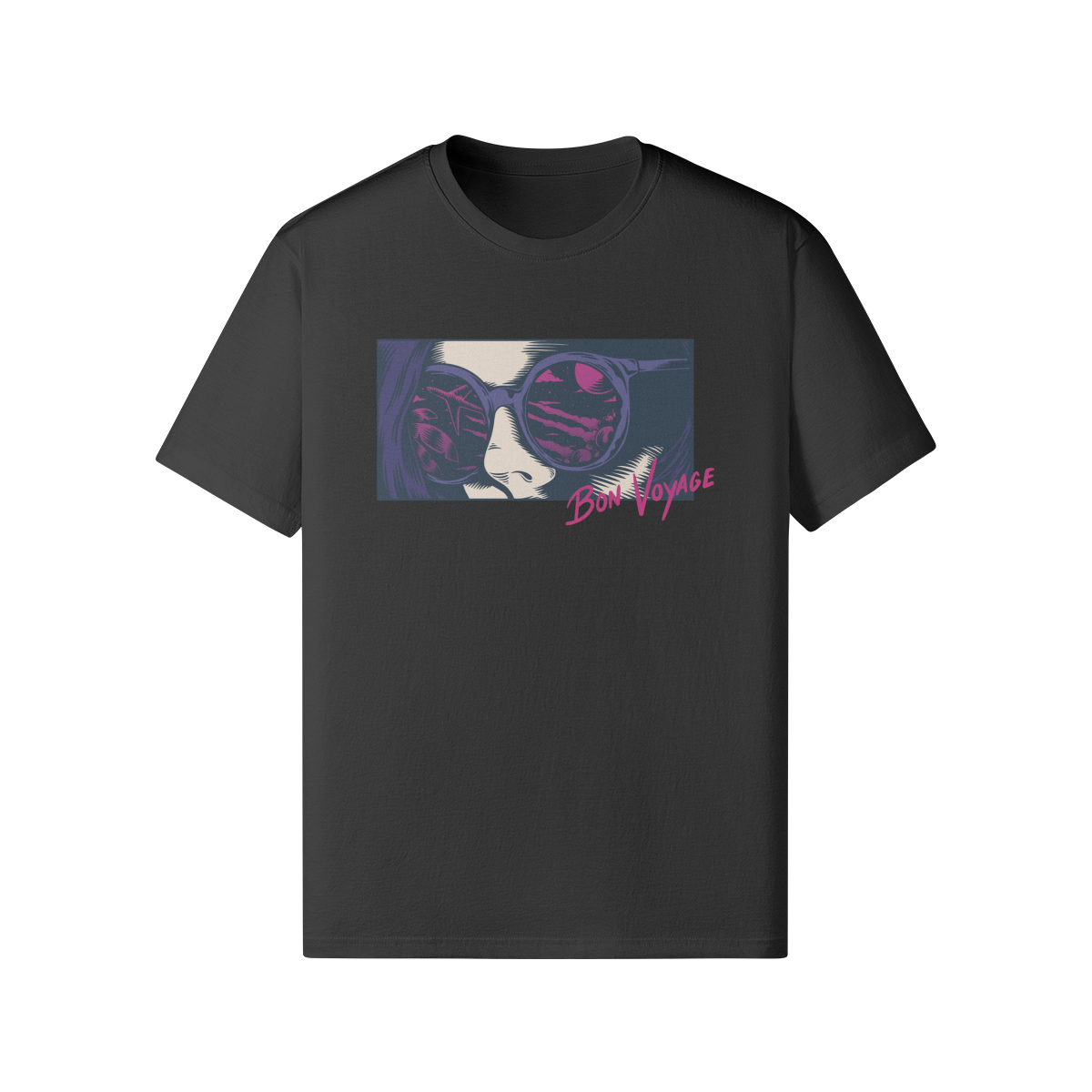 BON VOYAGE Shirt with front print, classic fit, 100% cotton, 150g/m² fabric weight.