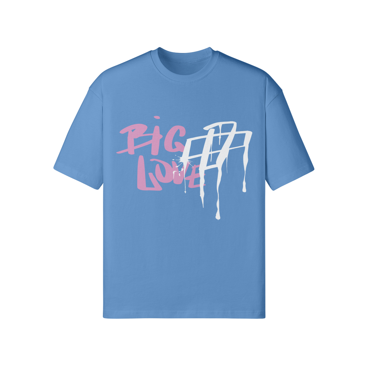 Big Love Oversize Fit Frontprint100 % BaumwolleStoffgewicht: 190g/m²Reaktivgefärbt für länger anhaltende FarbeBig Love