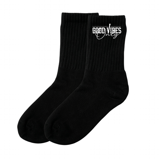 EVERYDAY GOOD VIBES ONLY 3 PACK - Socken - black/white
