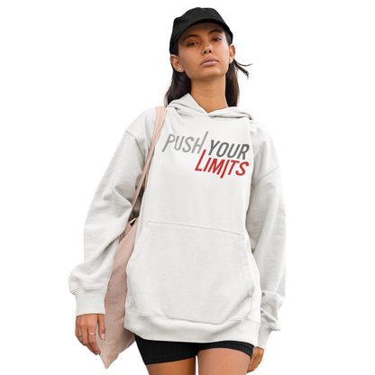 Oversized Baumwollshirt Push Your Limits mit Frontprint und reaktivgefärbtem Stoff