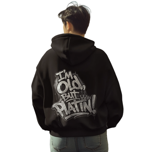 NEVER4GET Hoodie front view with minimalist design