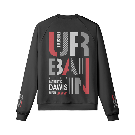Freestyle Urban oversized fit sweatshirt, back and sleeve print, 100% cotton, reactivity dyed for lasting color.